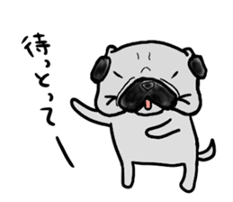 fukuoka pug sticker #10307712