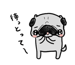 fukuoka pug sticker #10307722