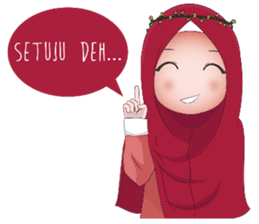 Kartun Muslimah sticker #10307850