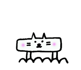 Marupotchi and neko cat sticker #10309080