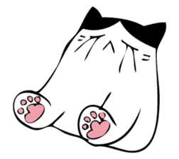 HATIWARE cat and paw sticker #10311479