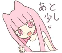 pink kitten girl sticker #10312421