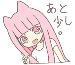 pink kitten girl sticker #10312421