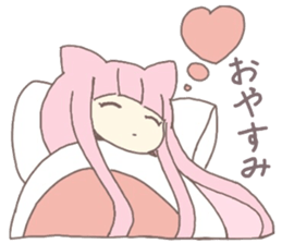 pink kitten girl sticker #10312423