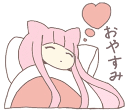 pink kitten girl sticker #10312423