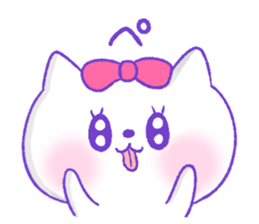 Grooming cat sticker #10312824