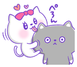 Grooming cat sticker #10312826