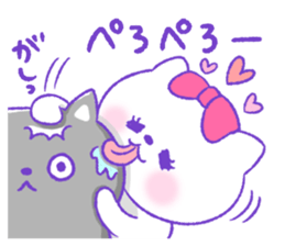 Grooming cat sticker #10312827