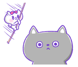 Grooming cat sticker #10312828