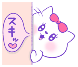 Grooming cat sticker #10312832