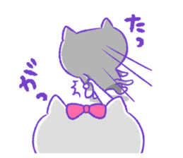 Grooming cat sticker #10312836