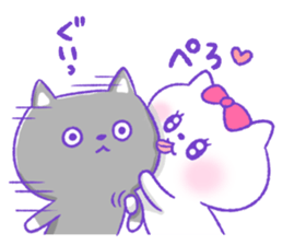 Grooming cat sticker #10312838