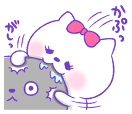 Grooming cat sticker #10312839