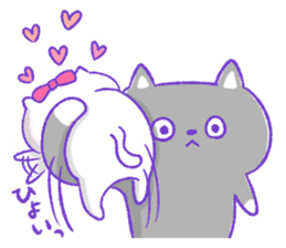 Grooming cat sticker #10312845