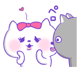 Grooming cat sticker #10312846