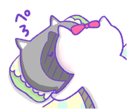 Grooming cat sticker #10312851