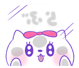 Grooming cat sticker #10312863