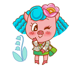 Floret pig go to work, episode 2 sticker #10314896