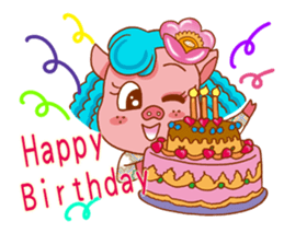 Floret pig go to work, episode 2 sticker #10314898