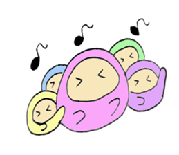 Colorful Punyo chan01 sticker #10316222