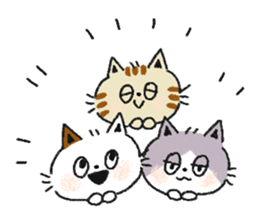 Three cats and your reply sticker #10316247