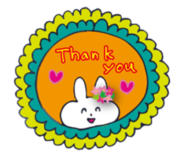 Go to flower bunny 3 Thailand sticker #10316284