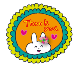 Go to flower bunny 3 Thailand sticker #10316284