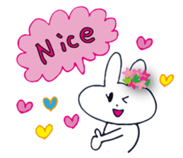 Go to flower bunny 3 Thailand sticker #10316290