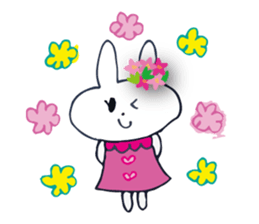 Go to flower bunny 3 Thailand sticker #10316297