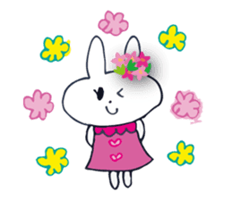 Go to flower bunny 3 Thailand sticker #10316297