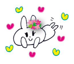 Go to flower bunny 3 Thailand sticker #10316306