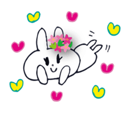 Go to flower bunny 3 Thailand sticker #10316306
