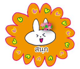 Go to flower bunny 3 Thailand sticker #10316308