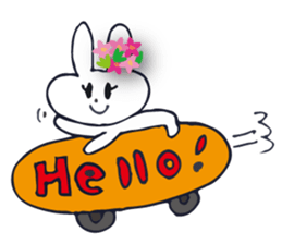 Go to flower bunny 3 Thailand sticker #10316312
