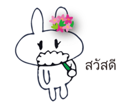 Go to flower bunny 3 Thailand sticker #10316313