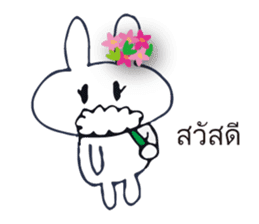 Go to flower bunny 3 Thailand sticker #10316313