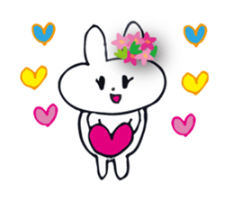 Go to flower bunny 3 Thailand sticker #10316316