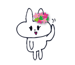 Go to flower bunny 3 Thailand sticker #10316318