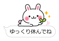 Rabbit attentive with balloon sticker #10316525