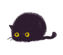 Little Black Cat Momo. sticker #10317096
