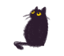 Little Black Cat Momo. sticker #10317097