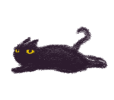 Little Black Cat Momo. sticker #10317099