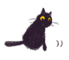 Little Black Cat Momo. sticker #10317100