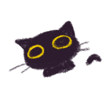 Little Black Cat Momo. sticker #10317103