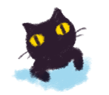 Little Black Cat Momo. sticker #10317105