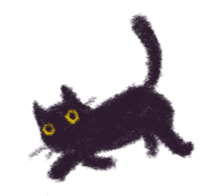 Little Black Cat Momo. sticker #10317110