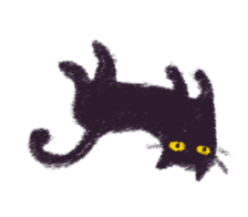 Little Black Cat Momo. sticker #10317117