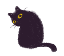 Little Black Cat Momo. by jenifa sticker #10317096