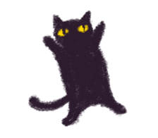 Little Black Cat Momo. sticker #10317119