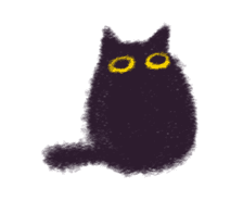 Little Black Cat Momo. sticker #10317121